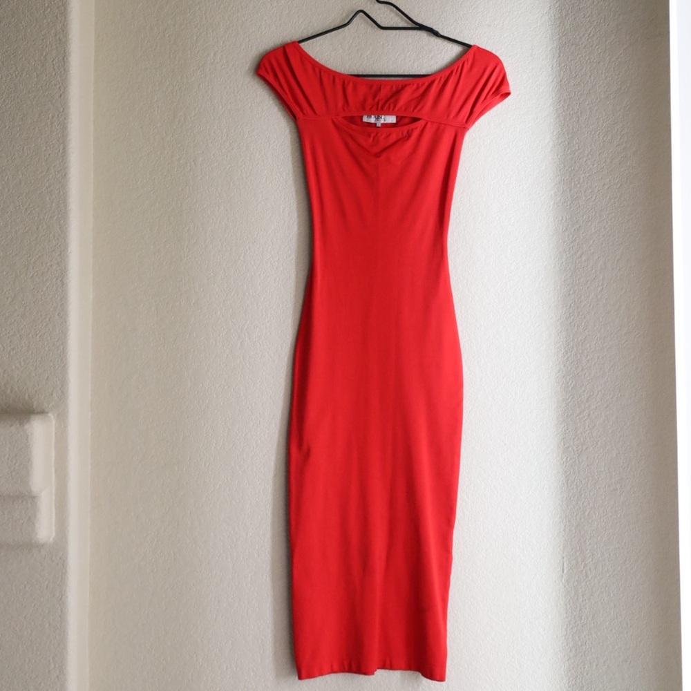 House of CB Scarlet Off-Shoulder Maxi Dress